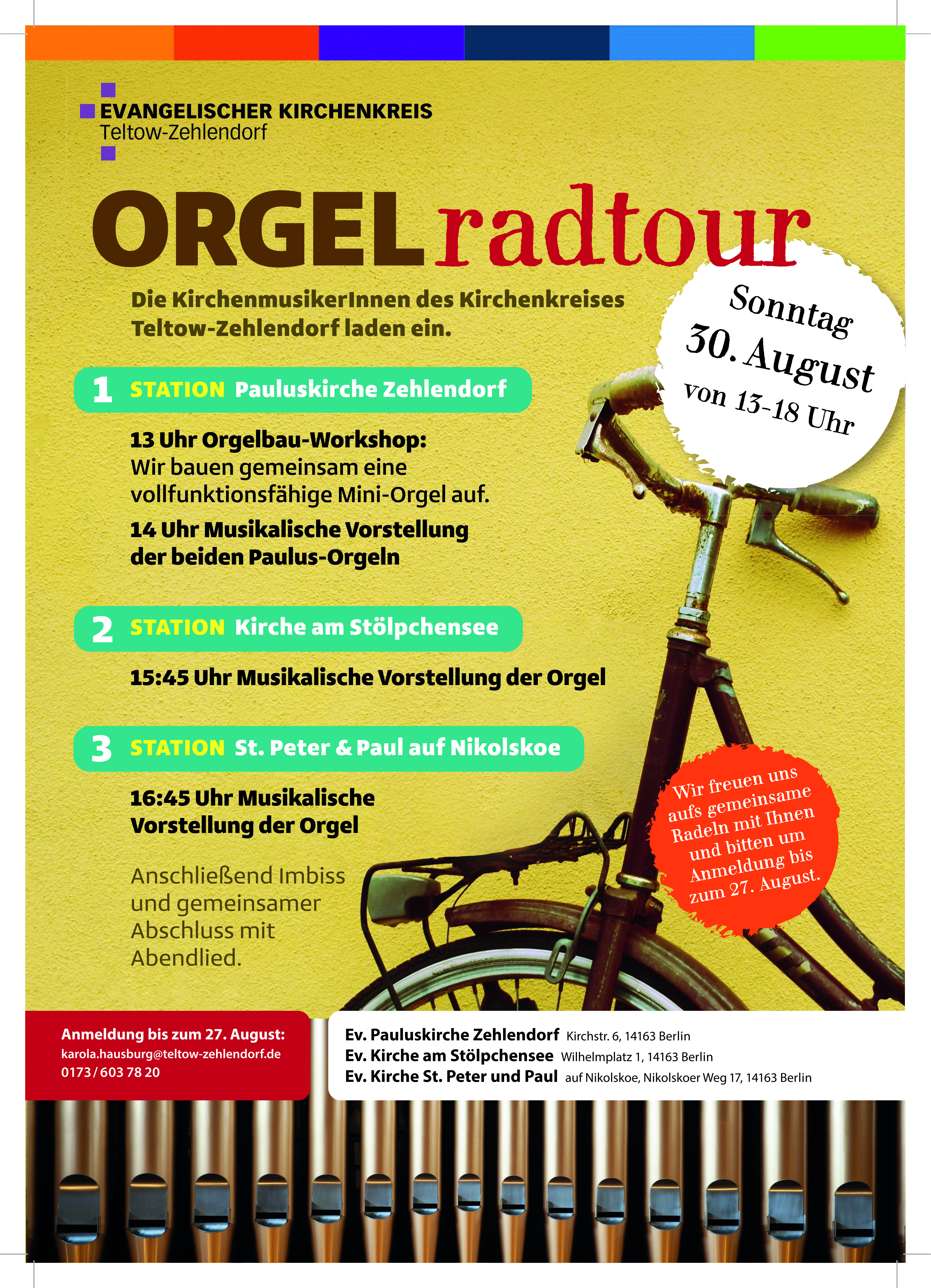 Plakat Orgelradtour